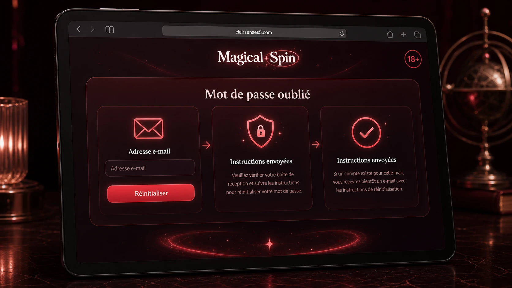Récupération du mot de passe